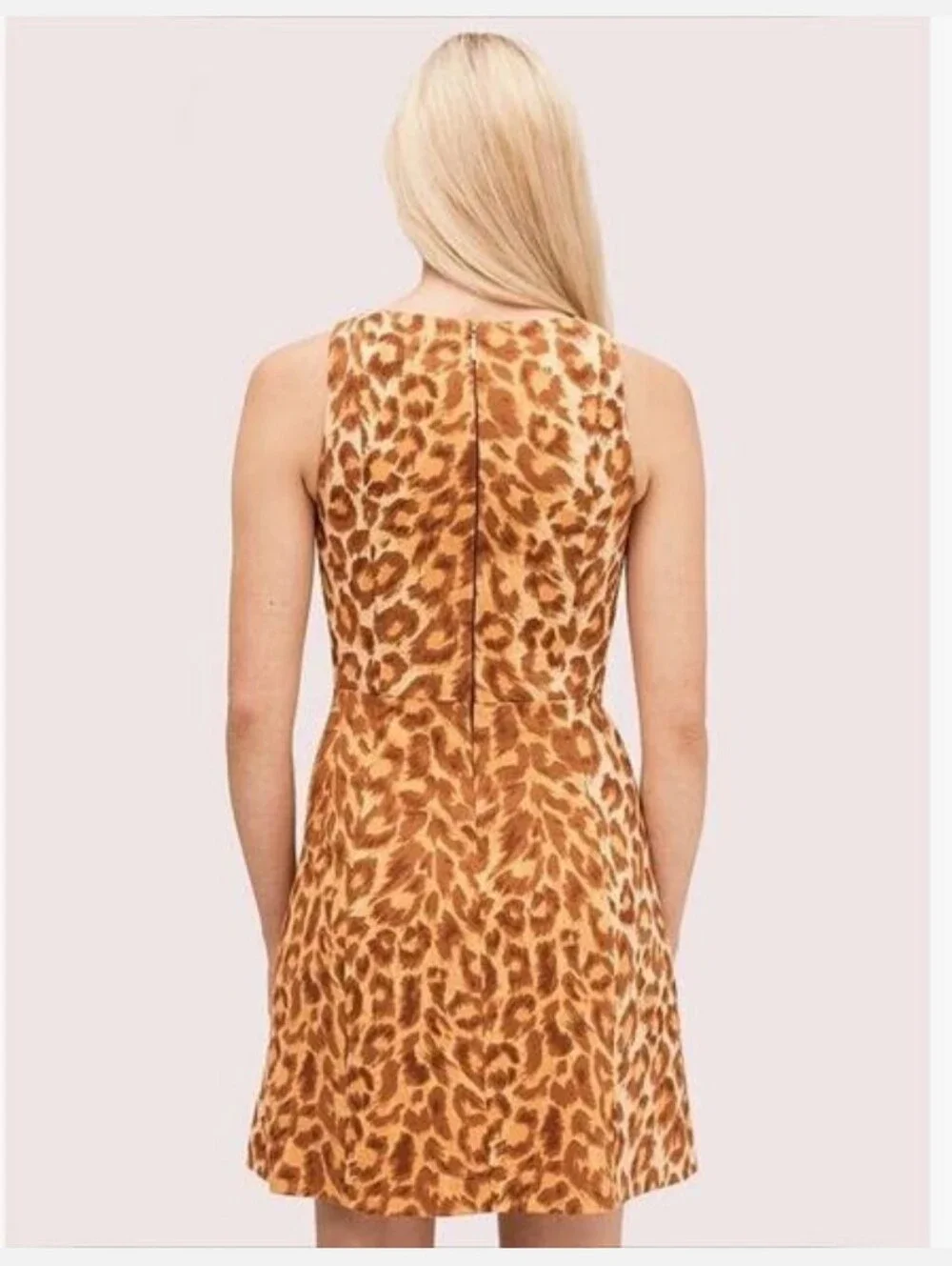 Kate Spade Panthera Ponte Sleeveless Cheetah Print Shift Mini Dress XS Baddie